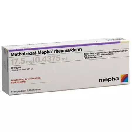 Methotrexate-Mepha reumatism/derm Inj Lös 17,5 mg/0,4375ml Fertspr