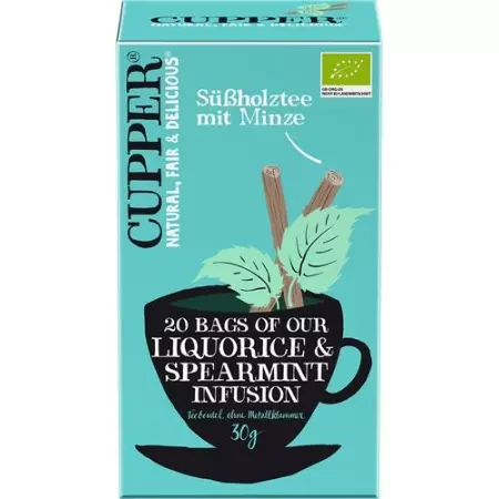 CUPPER чай солодковий з м'ятою органічний 20 шт