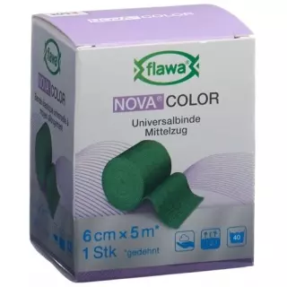 Ідеальний бинт Flawa Nova Color 6смx5м зелений