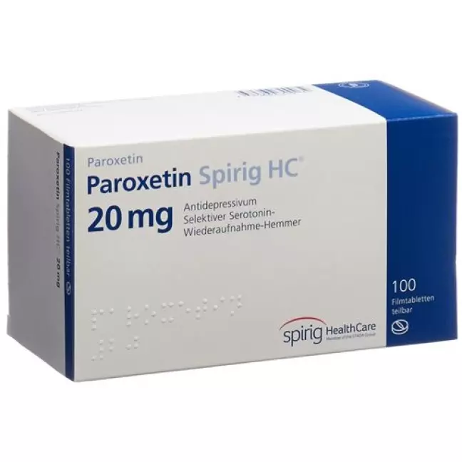 Paroxetine Spirig HC Filmtable 20 мг 30 шт Paroxetine Spirig HC Filmtable 20 мг 30 шт