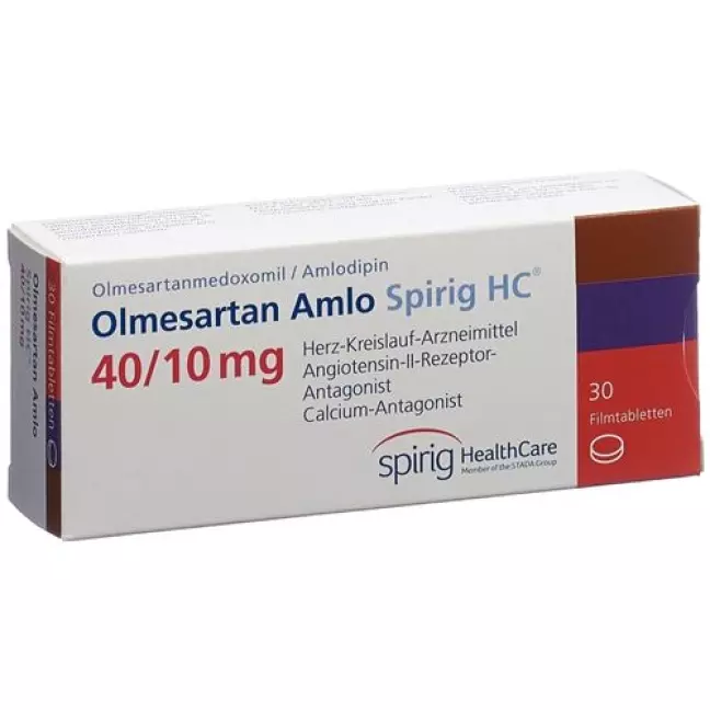 Olmesartan Amlo Spirig HC Filmtable 40мг/10мг 100 шт Olmesartan Amlo Spirig HC Filmtable 40мг/10мг 100 шт