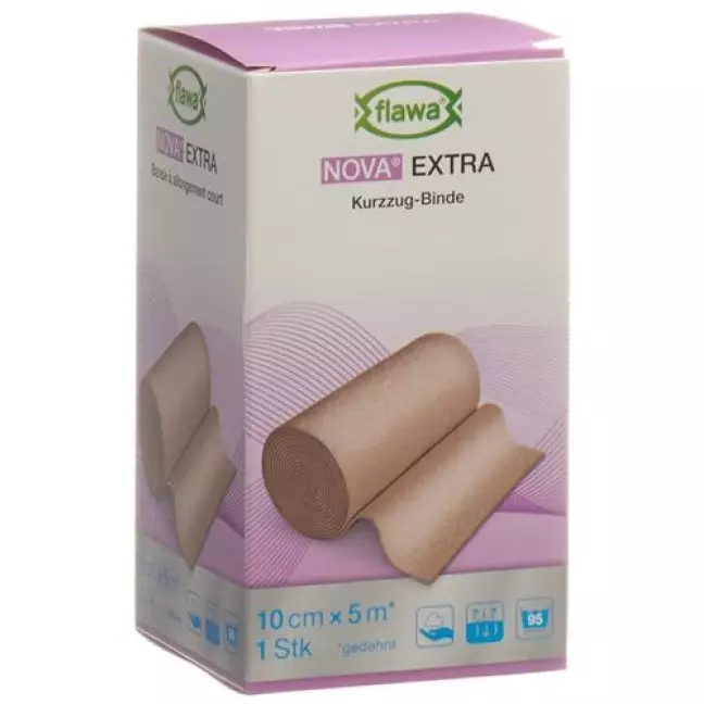 Flawa Nova Extra коротка пов&#39;язка 10 см х 5 м кольору шкіри