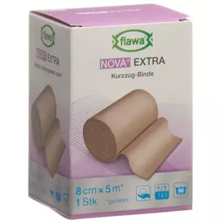 Flawa Nova Extra коротка пов&#39;язка 8 см х 5 м кольору шкіри