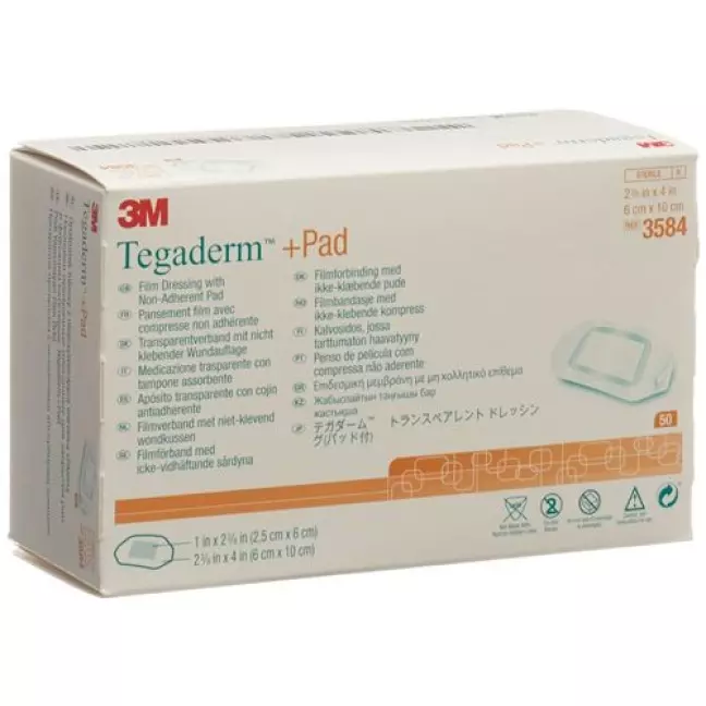 3M Tegaderm + Pad 6x10см / Wundkissen 2.5x6см 50 штук 3M Tegaderm + Pad 6x10см / Wundkissen 2.5x6см 50 штук