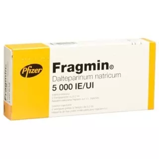 Фрагмин раствор для инъекций 5000 МE / 0,2 мл 2 предварительно заполненных шприца по 0,2 мл