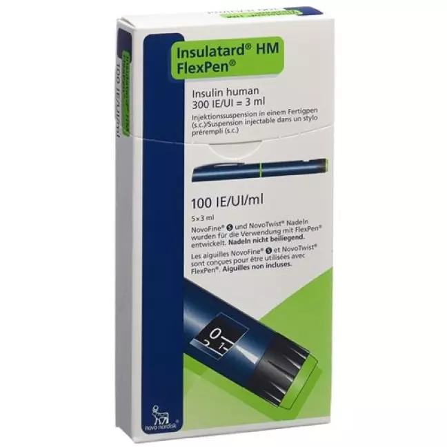 Інсулін Insulatard HM FlexPen попередньо заповнена ручка 5 х 3 мл