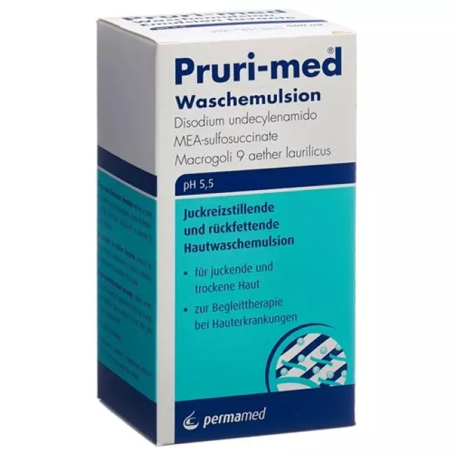 Pruri-med Емульсія для вмивання, що знімає свербіж і зволожує шкіру с Pruri-med Емульсія для вмивання, що знімає свербіж і зволожує шкіру с