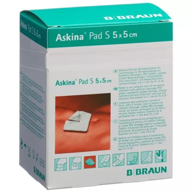 Компрес Askina Pad S слот 5смх5см пакет стерильний 30 шт