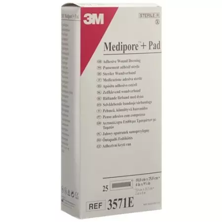 3M Medipore + Pad 10x25см / Wundkissen 5x20.5см 25 штук 3M Medipore + Pad 10x25см / Wundkissen 5x20.5см 25 штук