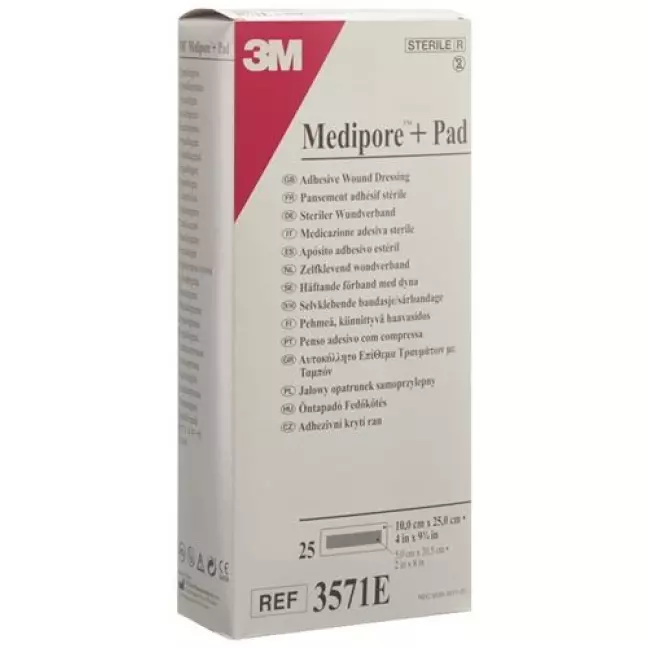 3M Medipore + Pad 10x25см / Wundkissen 5x20.5см 25 штук 3M Medipore + Pad 10x25см / Wundkissen 5x20.5см 25 штук