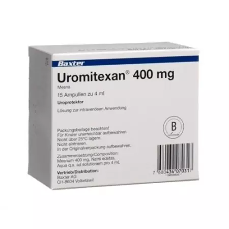 Uromitexan Inj Lös 400 мг/4 мл 15 ампер 4 мл Uromitexan Inj Lös 400 мг/4 мл 15 ампер 4 мл