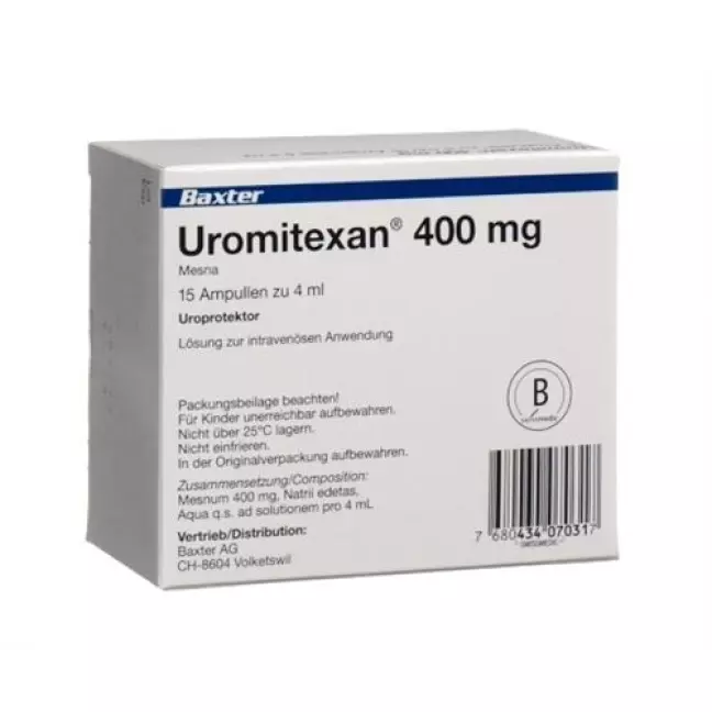 Uromitexan Inj Lös 400 мг/4 мл 15 ампер 4 мл Uromitexan Inj Lös 400 мг/4 мл 15 ампер 4 мл