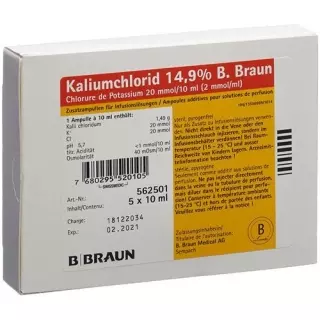 Калію хлорид B. Braun Inf Konz 14,9% 10 мл скляна ампула 5 шт.