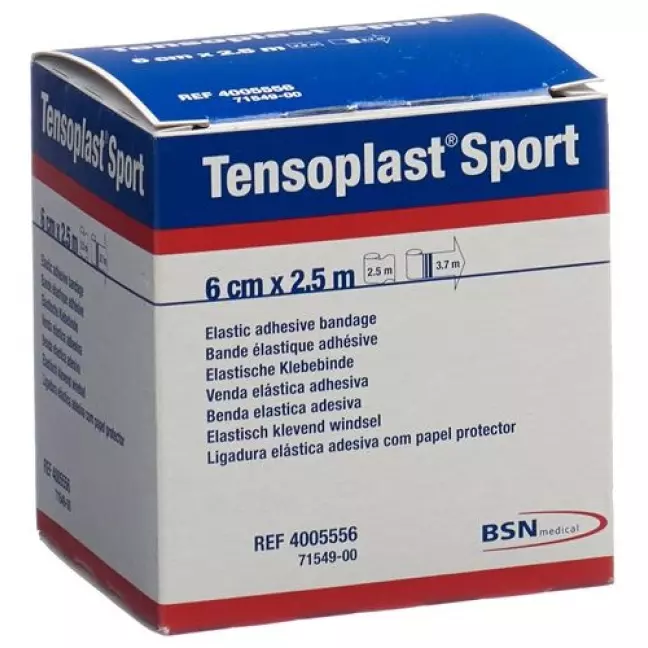 Tensoplast Sport эластичный бинт 6см x 2.5м Tensoplast Sport эластичный бинт 6см x 2.5м