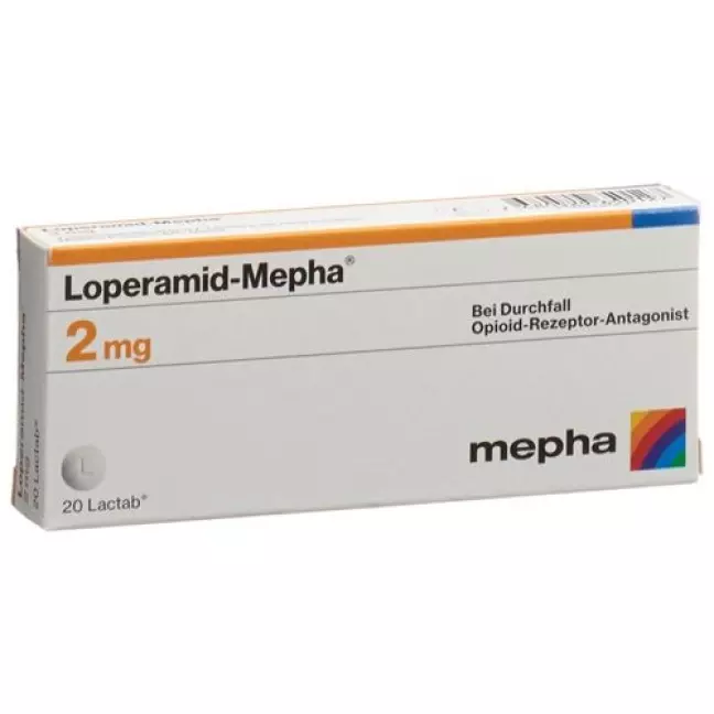Лоперамід-Мефа Лактаб 2 мг 60 шт Лоперамід-Мефа Лактаб 2 мг 60 шт