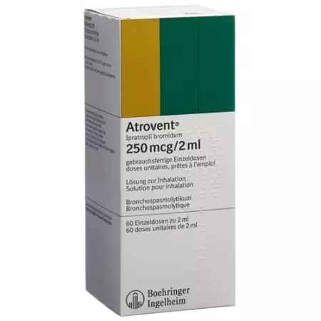 Atrovent Inhal Lös 250 мкг/2 мл 60 монодозів 2 мл Atrovent Inhal Lös 250 мкг/2 мл 60 монодозів 2 мл