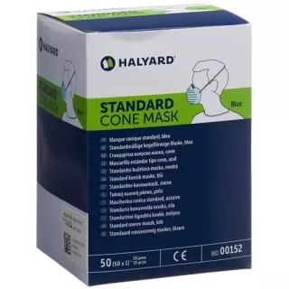 Хірургічні маски Halyard Cone Classic світло-блакитний Disp 50 шт
