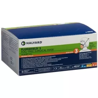 Хірургічні маски Halyard Fluidshield Type IIR Disp 25 шт
