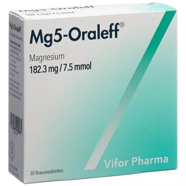 Mg5-Oraleff таблетки шипучі 7,5 ммоль 30 шт Mg5-Oraleff таблетки шипучі 7,5 ммоль 30 шт