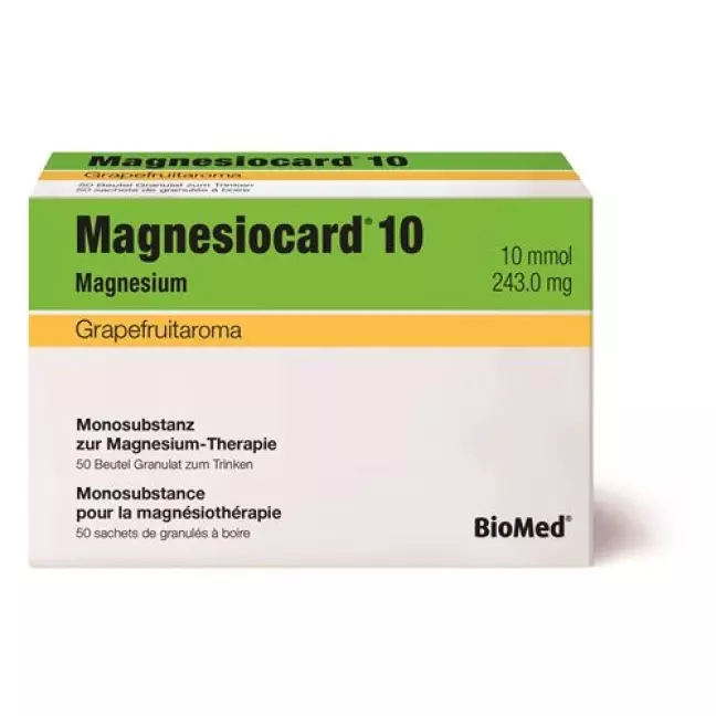 Magnesiocard 10 mmol Grapefruit 50 X 5 g Granulat Magnesiocard 10 mmol Grapefruit 50 X 5 g Granulat