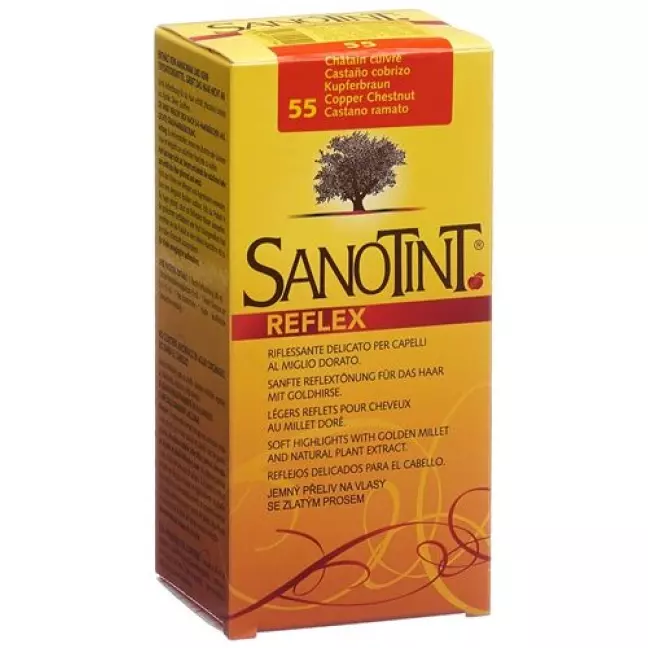 Фарба для волосся Sanotint Reflex 55 мідно-коричневий Фарба для волосся Sanotint Reflex 55 мідно-коричневий