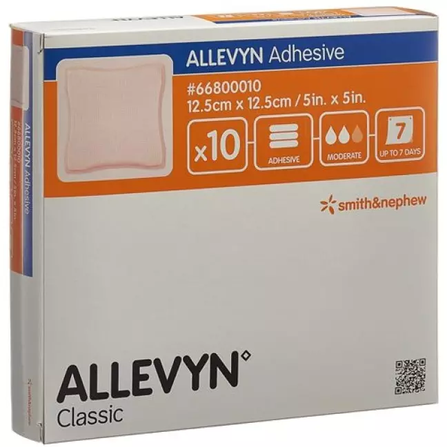 Allevyn Адгезивна ранова пов&#39;язка 12,5х12,5 см 10 шт