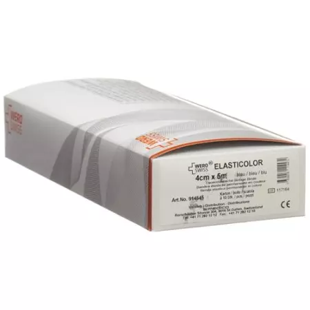 Бинти еластичні WERO SWISS Elasticolor 5мх4см сині 10 шт