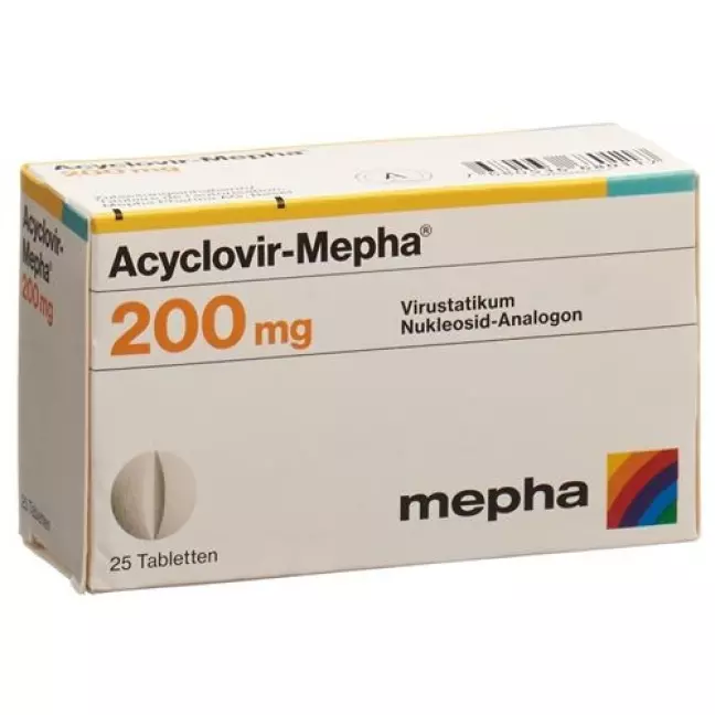 Ацикловір-Мефа таблетки 200 мг 25 шт Ацикловір-Мефа таблетки 200 мг 25 шт