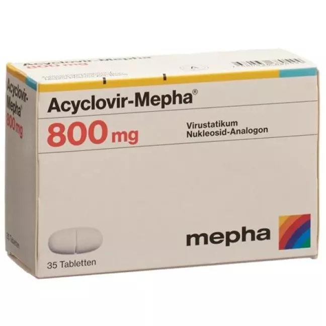 Ацикловір-Мефа таблетки 800 мг 35 шт Ацикловір-Мефа таблетки 800 мг 35 шт