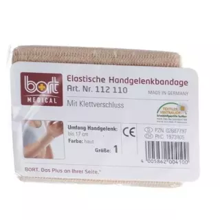 Бинт на зап'ястя BORT Velcro 8 см розмір 2 -19 см шкіра