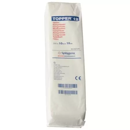 Topper 12 Einmal-Kompressen 10x10см не стерильный 200 штук