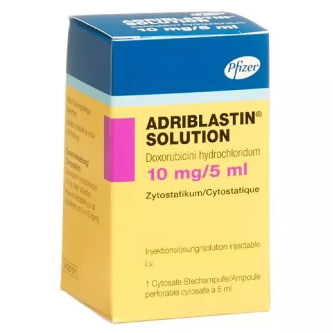 Adriblastin Solution Inj Lös 10 mg/5ml Cytosafe 5 мл