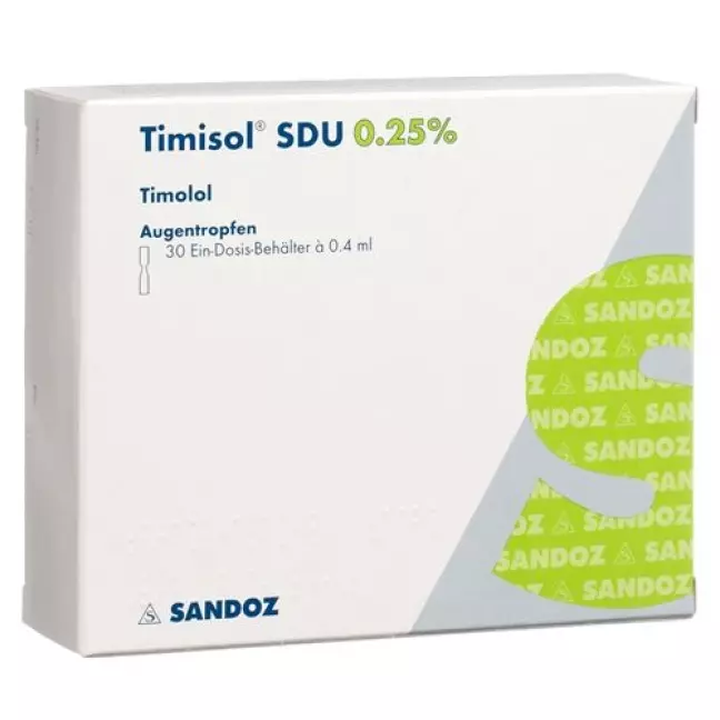 Тімісол SDU Gtt Opht 0,25% 30 монодоз 0,4 мл