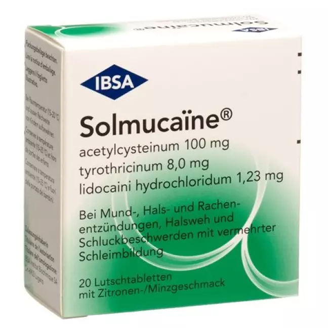 Solmucaïne льодяник 20 шт Solmucaïne льодяник 20 шт