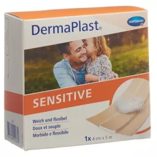 Швидка пов'язка Dermaplast Sensitive 4 см х 5 м, кольорова шкіра
