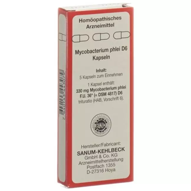 Sanum Mycobacterium Phlei в капсулах D 6 5 штук