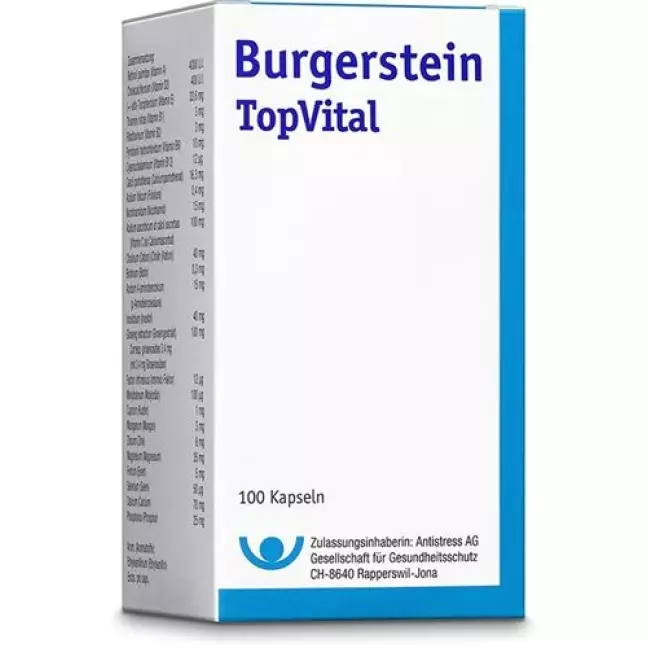 Burgerstein TopVital капсули 100 шт Burgerstein TopVital капсули 100 шт