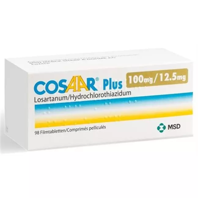 Cosaar Plus плівка таблетка 100/12,5 98 шт Cosaar Plus плівка таблетка 100/12,5 98 шт