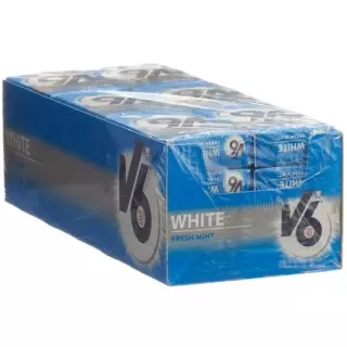 Біла жувальна гумка V6 Freshmint 24 Box