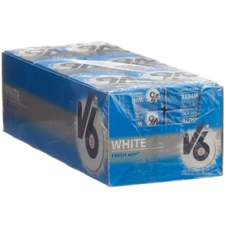 V6 WHITE FRESHMINT KAUGUMMI V6 WHITE FRESHMINT KAUGUMMI
