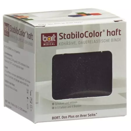 Бинти BORT STABILO COLOR 6см х 5м когезійний чорний