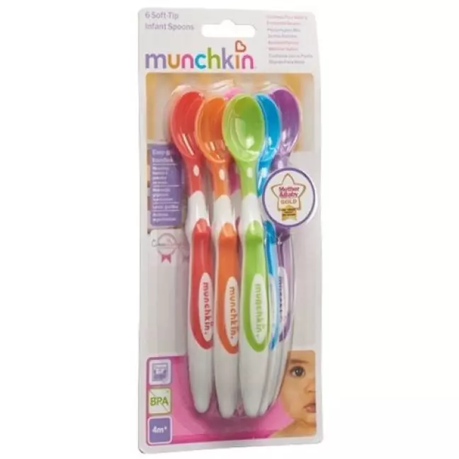 Munchkin Loffel Lang Griff M Weichen Spitzen 6 штук Munchkin Loffel Lang Griff M Weichen Spitzen 6 штук