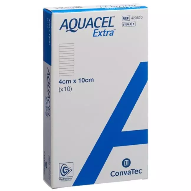 Бинт AQUACEL Extra Hydrofiber 4х10 см 10 шт Бинт AQUACEL Extra Hydrofiber 4х10 см 10 шт