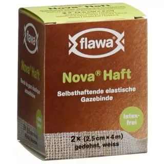 Flawa Nova адгезивний еластичний марлевий бинт 2,5 см x 4 м без латексу