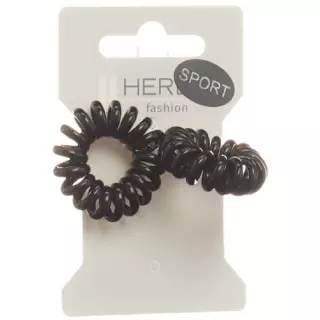 Гумки для волосся Herba 3,8см чорні 2 шт