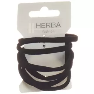 Гумка для волосся Herba 5,6 см чорна 6 шт