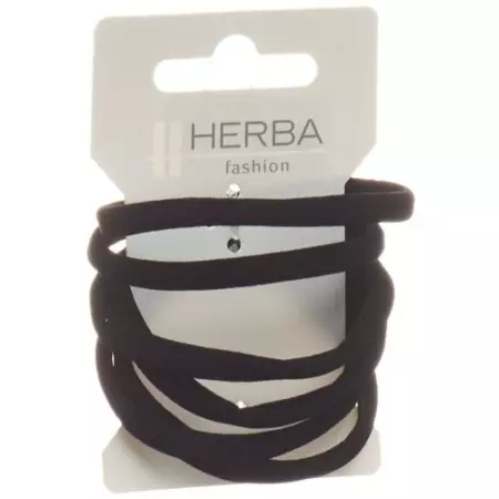 Гумка для волосся Herba 5,6 см чорна 6 шт Гумка для волосся Herba 5,6 см чорна 6 шт