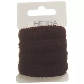 Гумки для волосся Herba 4см махрові коричневі 4 шт