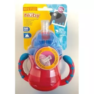 Чашка-соломинка Nuby Flip-It Grip з ручками