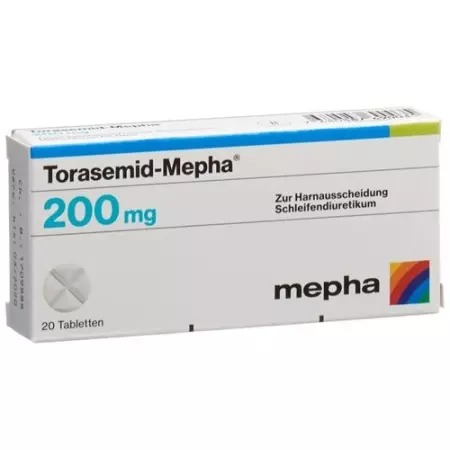 Торасемід-Мефа таблетки 200 мг 20 шт Торасемід-Мефа таблетки 200 мг 20 шт